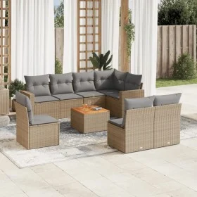 Set mit 9 Gartensofas mit beigen Kissen aus synthetischem Rattan von , Gartensets - Ref: Foro24-3224162, Preis: 530,62 €, Rab...