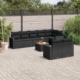 8-piece garden sofa set with black synthetic rattan cushions by , Garden sets - Ref: Foro24-3224207, Price: 588,99 €, Discoun...