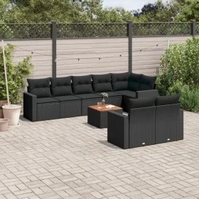 8-piece garden sofa set with black synthetic rattan cushions by , Garden sets - Ref: Foro24-3224207, Price: 604,37 €, Discoun...