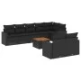 8-piece garden sofa set with black synthetic rattan cushions by , Garden sets - Ref: Foro24-3224207, Price: 604,43 €, Discoun...