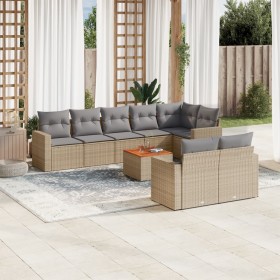 Set mit 9 Gartensofas mit beigen Kissen aus synthetischem Rattan von , Gartensets - Ref: Foro24-3224211, Preis: 580,33 €, Rab...