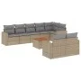 9-piece garden sofa set with beige synthetic rattan cushions by , Garden sets - Ref: Foro24-3224211, Price: 582,66 €, Discoun...