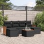 7-piece garden dining set and black synthetic rattan cushions by , Garden sets - Ref: Foro24-3260305, Price: 408,00 €, Discou...