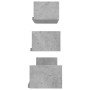 3-teilige Wandregale Sperrholz grauer Beton von vidaXL, Regale und Regale - Ref: Foro24-800202, Preis: 21,67 €, Rabatt: %