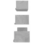 3-teilige Wandregale Sperrholz grauer Beton von vidaXL, Regale und Regale - Ref: Foro24-800202, Preis: 21,45 €, Rabatt: %
