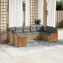9-teiliges Gartensofa-Set mit beigen synthetischen Rattankissen von , Gartensets - Ref: Foro24-3260358, Preis: 604,36 €, Raba...