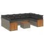 Set mit 10 Gartensofas mit Kissen synthetisches Rattangrau von , Gartensets - Ref: Foro24-3260366, Preis: 618,75 €, Rabatt: %