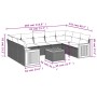 Set mit 10 Gartensofas mit Kissen synthetisches Rattangrau von , Gartensets - Ref: Foro24-3260366, Preis: 608,42 €, Rabatt: %