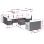 Gartensofa-Set mit beigen Kissen, 10-teilig, synthetisches Rattan von , Gartensets - Ref: Foro24-3260379, Preis: 645,29 €, Ra...