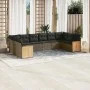 Garden sofa set 10 pieces with gray synthetic rattan cushions by , Garden sets - Ref: Foro24-3260408, Price: 624,31 €, Discou...