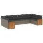 Garden sofa set 10 pieces with gray synthetic rattan cushions by , Garden sets - Ref: Foro24-3260408, Price: 624,31 €, Discou...