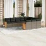 Garden sofa set 10 pieces with gray synthetic rattan cushions by , Garden sets - Ref: Foro24-3260422, Price: 624,31 €, Discou...
