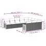 Garden sofa set 10 pieces with gray synthetic rattan cushions by , Garden sets - Ref: Foro24-3260422, Price: 624,31 €, Discou...