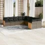 Garden sofa set 10 pieces with gray synthetic rattan cushions by , Garden sets - Ref: Foro24-3260436, Price: 624,31 €, Discou...