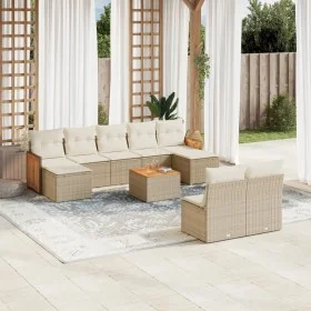 Set Gartensofas mit beigen Kissen 10 Stück synthetisches Rattan von , Gartensets - Ref: Foro24-3260462, Preis: 639,05 €, Raba...