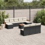 Garden sofa set 11 pieces and black synthetic rattan cushions by , Garden sets - Ref: Foro24-3260474, Price: 583,28 €, Discou...