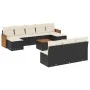 Garden sofa set 11 pieces and black synthetic rattan cushions by , Garden sets - Ref: Foro24-3260474, Price: 584,74 €, Discou...