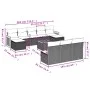 Garden sofa set 11 pieces and black synthetic rattan cushions by , Garden sets - Ref: Foro24-3260474, Price: 584,74 €, Discou...