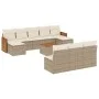Set de sofás de jardín 11pzas con cojines ratán sintético beige de , Conjuntos de jardín - Ref: Foro24-3260476, Precio: 678,6...