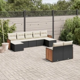 8-piece garden sofa set with black synthetic rattan cushions by , Garden sets - Ref: Foro24-3260481, Price: 564,17 €, Discoun...