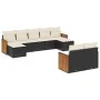 Set aus 8-teiligen Gartensofas und Kissen Kunstrattan schwarz von , Gartensets - Ref: Foro24-3260481, Preis: 564,17 €, Rabatt: %