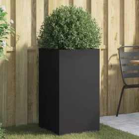 Pflanzkübel aus kaltgewalztem Stahl in Schwarz 42x38x75 cm von , Töpfe und Pflanzgefäße - Ref: Foro24-841577, Preis: 71,31 €,...