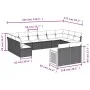 Garden sofa set 12 pieces and brown synthetic rattan cushions by , Garden sets - Ref: Foro24-3260525, Price: 868,59 €, Discou...