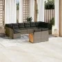 Garden sofa set 12 pieces with gray synthetic rattan cushions by , Garden sets - Ref: Foro24-3260527, Price: 784,26 €, Discou...