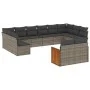 Garden sofa set 12 pieces with gray synthetic rattan cushions by , Garden sets - Ref: Foro24-3260527, Price: 784,26 €, Discou...