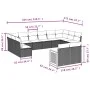 Garden sofa set 12 pieces with gray synthetic rattan cushions by , Garden sets - Ref: Foro24-3260527, Price: 784,26 €, Discou...