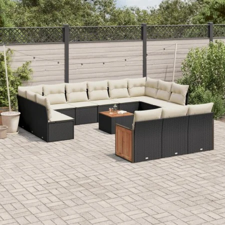 14-piece garden sofa set with black synthetic rattan cushions by , Garden sets - Ref: Foro24-3260544, Price: 823,86 €, Discou...