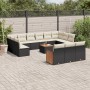 14-piece garden sofa set with black synthetic rattan cushions by , Garden sets - Ref: Foro24-3260544, Price: 821,81 €, Discou...