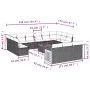 14-piece garden sofa set with black synthetic rattan cushions by , Garden sets - Ref: Foro24-3260544, Price: 823,86 €, Discou...