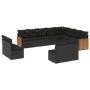 Set Gartensofas 12 Stück Kissen synthetisches Rattan schwarz von , Gartensets - Ref: Foro24-3260550, Preis: 741,63 €, Rabatt: %