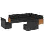 Set Gartensofas 12 Stück Kissen synthetisches Rattan schwarz von , Gartensets - Ref: Foro24-3260550, Preis: 751,11 €, Rabatt: %