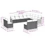 Set Gartensofas 12 Stück Kissen synthetisches Rattan schwarz von , Gartensets - Ref: Foro24-3260550, Preis: 741,63 €, Rabatt: %