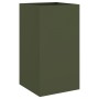 Cold-rolled steel planter in olive green, 42x38x75 cm. by , Pots and planters - Ref: Foro24-841580, Price: 67,81 €, Discount: %