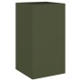 Cold-rolled steel planter in olive green, 42x38x75 cm. by , Pots and planters - Ref: Foro24-841580, Price: 67,81 €, Discount: %