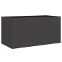 Pflanzkübel aus kaltgewalztem Stahl in Schwarz 62x30x29 cm von , Töpfe und Pflanzgefäße - Ref: Foro24-841589, Preis: 49,83 €,...