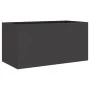 Pflanzkübel aus kaltgewalztem Stahl in Schwarz 62x30x29 cm von , Töpfe und Pflanzgefäße - Ref: Foro24-841589, Preis: 49,83 €,...