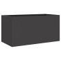 Pflanzkübel aus kaltgewalztem Stahl in Schwarz 62x30x29 cm von , Töpfe und Pflanzgefäße - Ref: Foro24-841589, Preis: 56,80 €,...