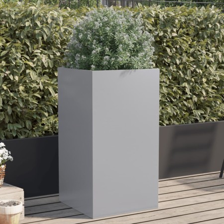 Pflanzgefäß aus verzinktem Stahl in Silber 42x38x75 cm von , Töpfe und Pflanzgefäße - Ref: Foro24-841582, Preis: 58,46 €, Rab...