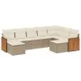 9-piece garden sofa set with beige synthetic rattan cushions by , Garden sets - Ref: Foro24-3260623, Price: 622,24 €, Discoun...