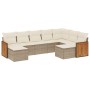 Set mit 9 Gartensofas mit beigen Kissen aus synthetischem Rattan von , Gartensets - Ref: Foro24-3260623, Preis: 625,27 €, Rab...