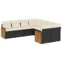 8-piece garden sofa set and black synthetic rattan cushions by , Garden sets - Ref: Foro24-3260635, Price: 504,09 €, Discount: %