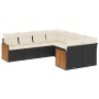 8-teiliges Gartensofa-Set und schwarze synthetische Rattankissen von , Gartensets - Ref: Foro24-3260635, Preis: 503,92 €, Rab...