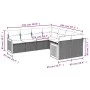 8-teiliges Gartensofa-Set und schwarze synthetische Rattankissen von , Gartensets - Ref: Foro24-3260635, Preis: 505,51 €, Rab...