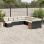 Garden sofa set 11 pieces and black synthetic rattan cushions by , Garden sets - Ref: Foro24-3260649, Price: 641,64 €, Discou...