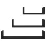 3-piece black plywood wall shelves by vidaXL, Shelves and shelves - Ref: Foro24-800199, Price: 18,39 €, Discount: %