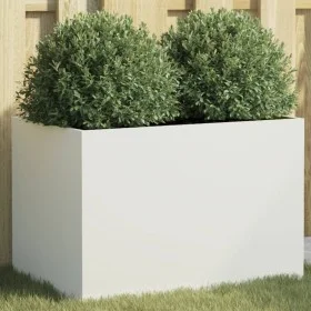 Kaltgewalztes Stahl-Pflanzgefäß weiß 62x40x39 cm von , Töpfe und Pflanzgefäße - Ref: Foro24-841596, Preis: 54,39 €, Rabatt: %